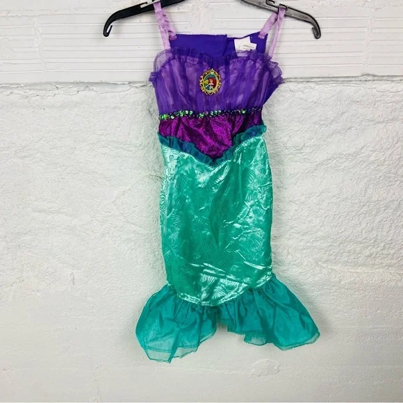 Disney little Mermaid Ariel Kids Costume - Purple and Teal size 4-6X - Picture 3 of 13